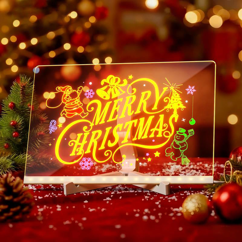 🎄The Best Christmas Gift for Kids🎄Acrylic Dry Erase Neon Art Board with Markers