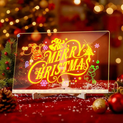 🎄The Best Christmas Gift for Kids🎄Acrylic Dry Erase Neon Art Board with Markers