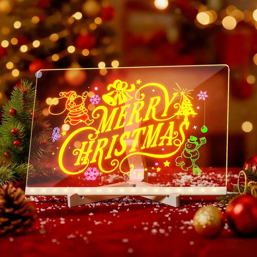 🎄The Best Christmas Gift for Kids🎄Acrylic Dry Erase Neon Art Board with Markers