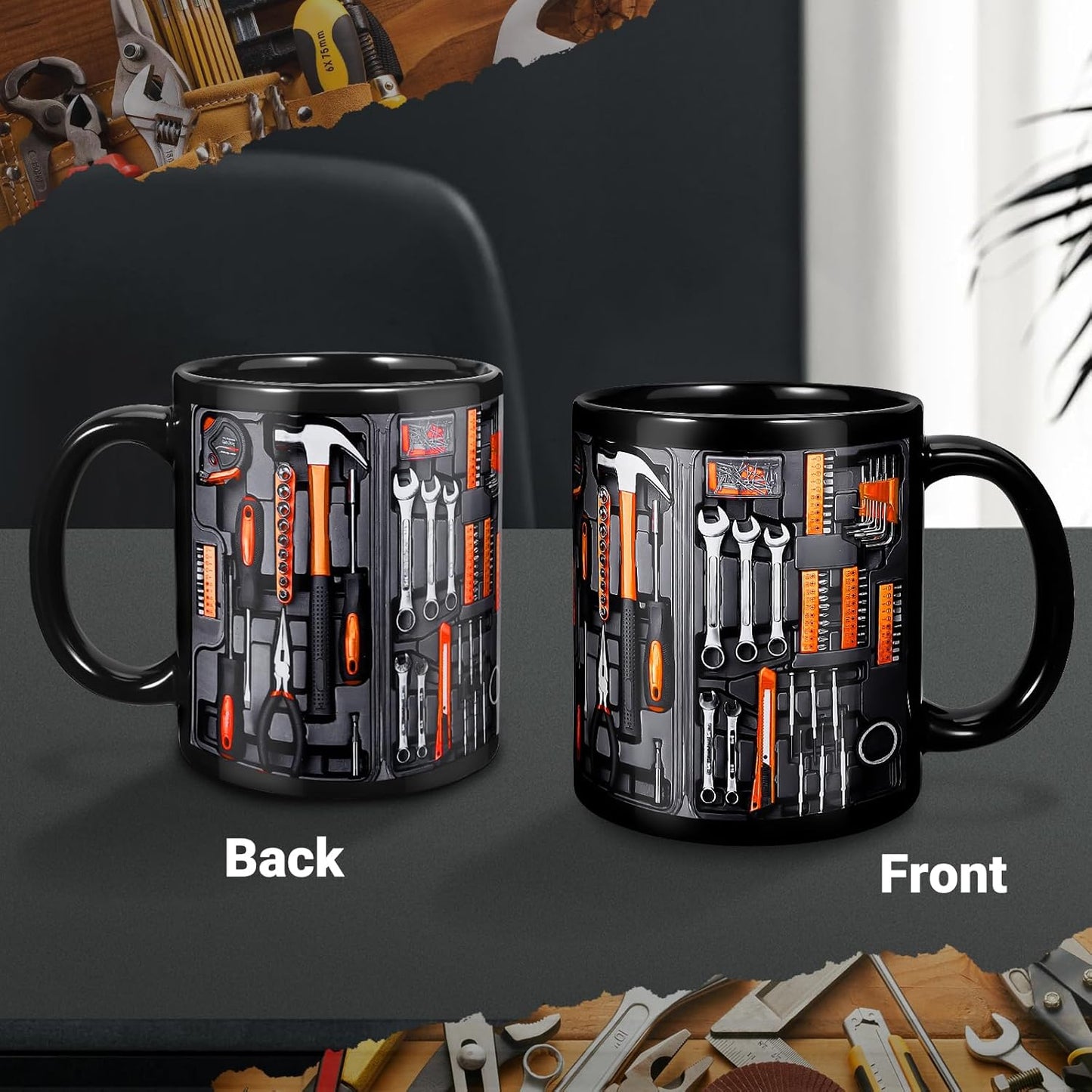 Creativity Funny Coffee Mug - Mechanic Toolbox Set pattern